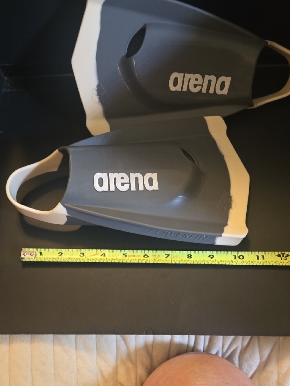 Arena Limited Edition Men's Short Training Swim Fins - Gray/White - Picture 11 of 16